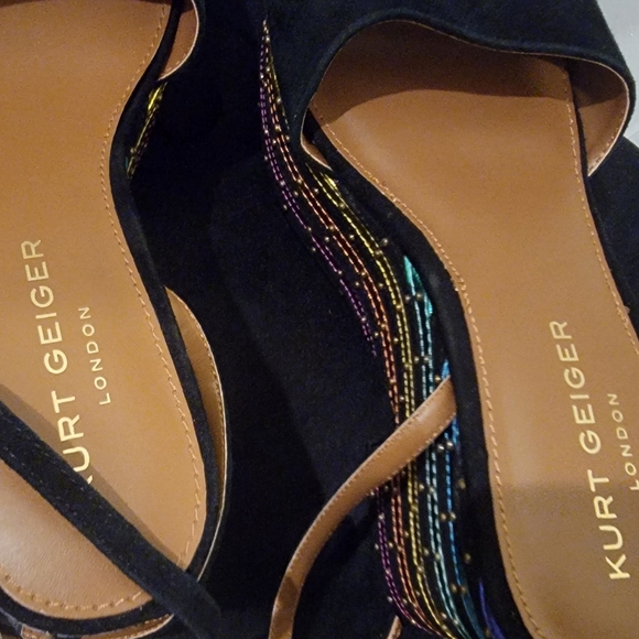 Kurt Geiger Black and Multicolor Platform Sandals - Picture 5 of 5
